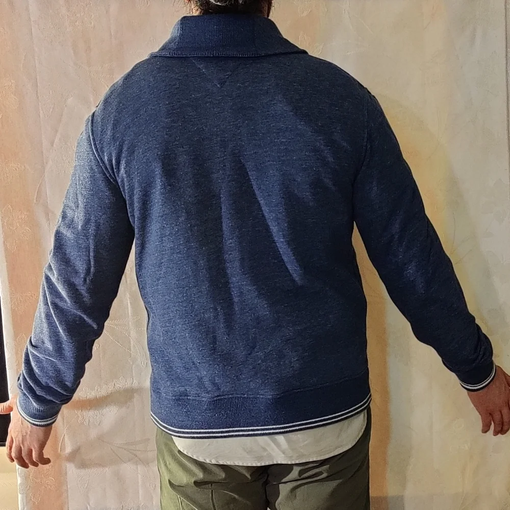 Tommy Hilfiger blue shawl collar cardigan - Picture 6 of 10